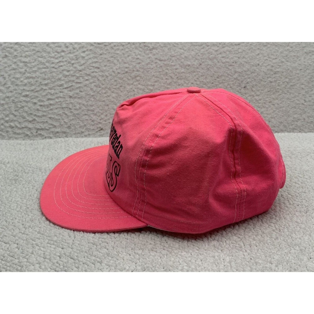 VTG Snapback Blockhead Hat Mens Sibley-Ocheyedan IA Generals Pink Union Made USA - Picture 3 of 9